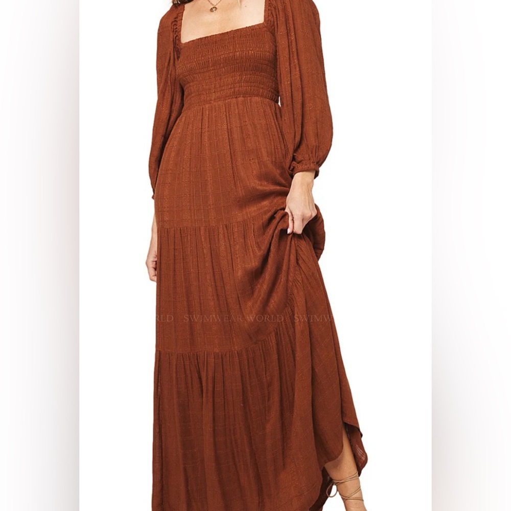NWT L*Space Dakota Maxi dress. Brown. Size medium. Revolve. Summer Dress